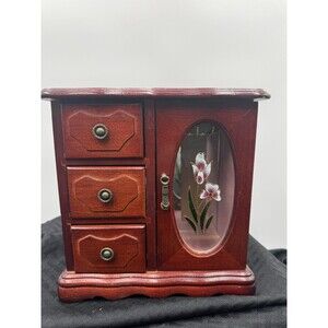 Vintage Oak Jewelry Box